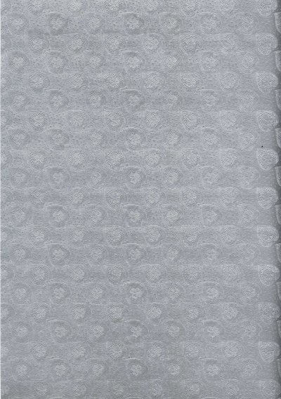 Embossed Card A4 - Silver (Hearts) - 225gsm